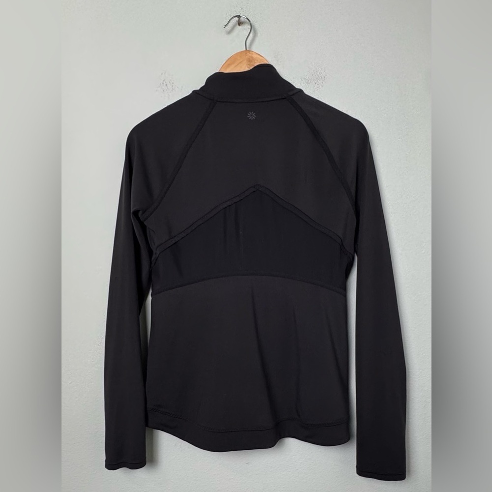 Athleta Elation Powervita Black Jacket Size Small Workout Gym Running Training - Picture 6 of 11
